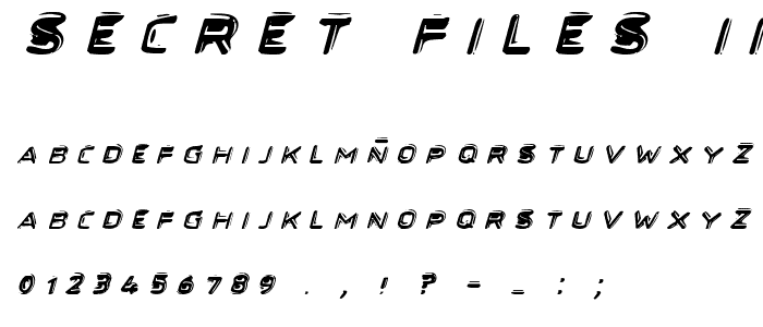 Secret Files II Italic font